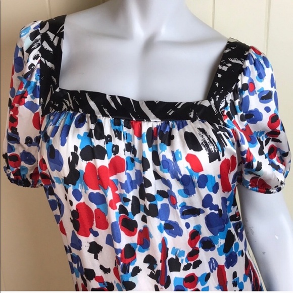 Kensie Silk Abstract Polka Dot Dress - Picture 4 of 6